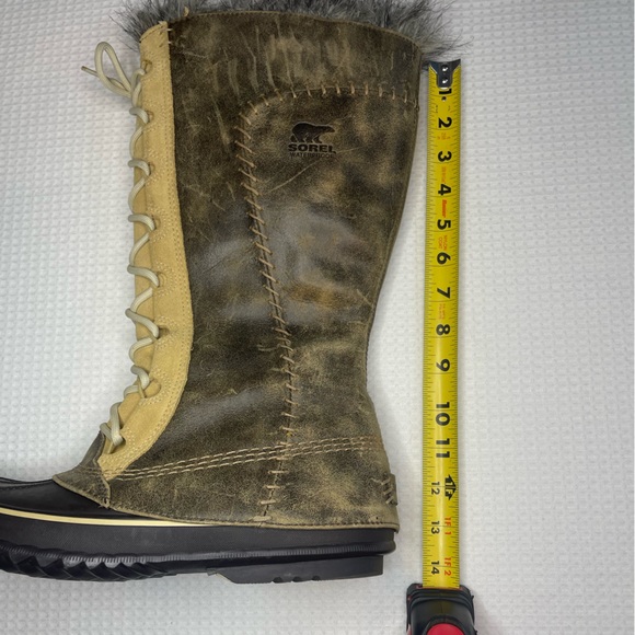 Sorel Leather Waterproof Winter Faux Fur Lining Cate the Great Tall Boots Size 9 - Picture 8 of 15